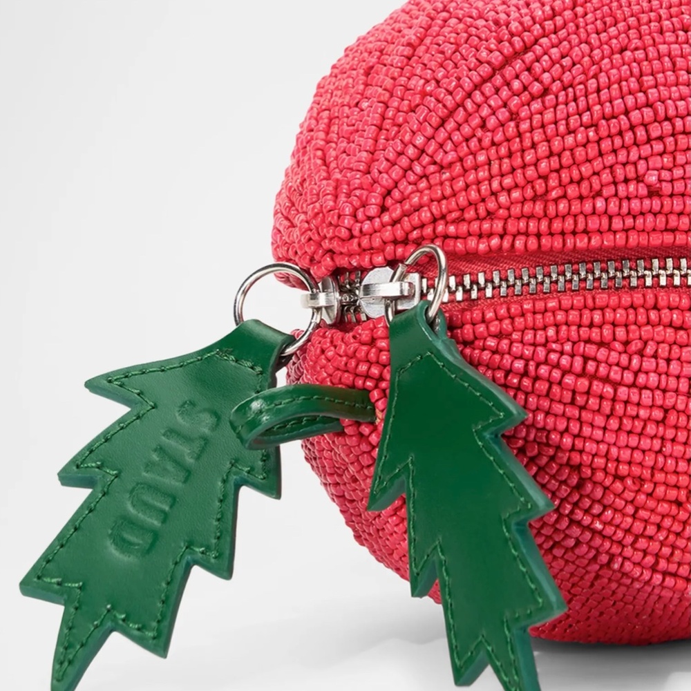 STAUD Campari Tomato Beaded Crossbody Bag - Picture 3 of 14